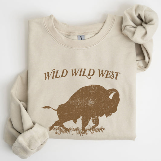Wild Wild West, Buffalo, Country, Cowboy, Cowgirl Sweatshirt