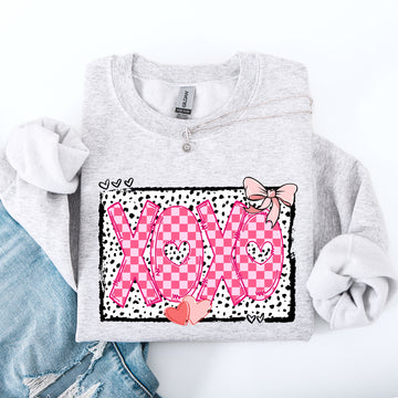 XOXO, Valentine's Day, Dalmatian Print, Love, Hearts Sweatshirt