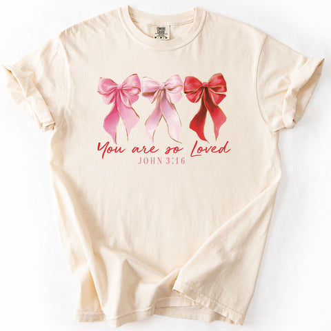 You Are Loved, John 3-16, Bible, Gospel, Christian, Faith, Valentine's Day, Comfort Colors T-Shirt