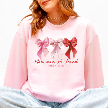 You Are Loved, John 3-16, Bible, Gospel, Christian, Faith, Valentine's Day Sweatshirt