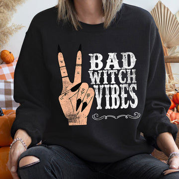 Bad Witch Vibes Vintage Halloween Sweatshirt