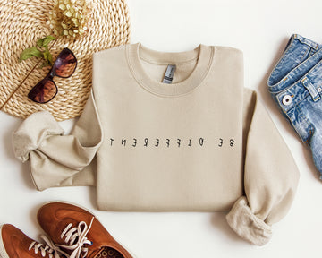 Be Different Funny Sweatshirt, Sarcastic College Sweatshirt