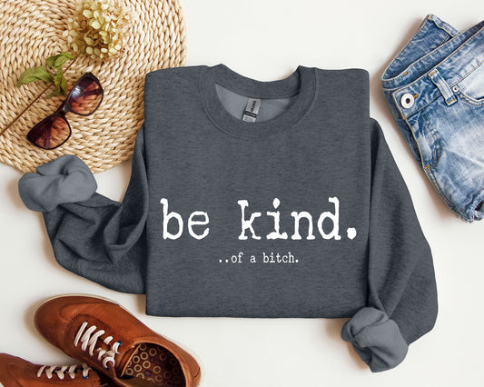 Funny Be Kind Sweatshirt, Sarcastic College Sweatshirt