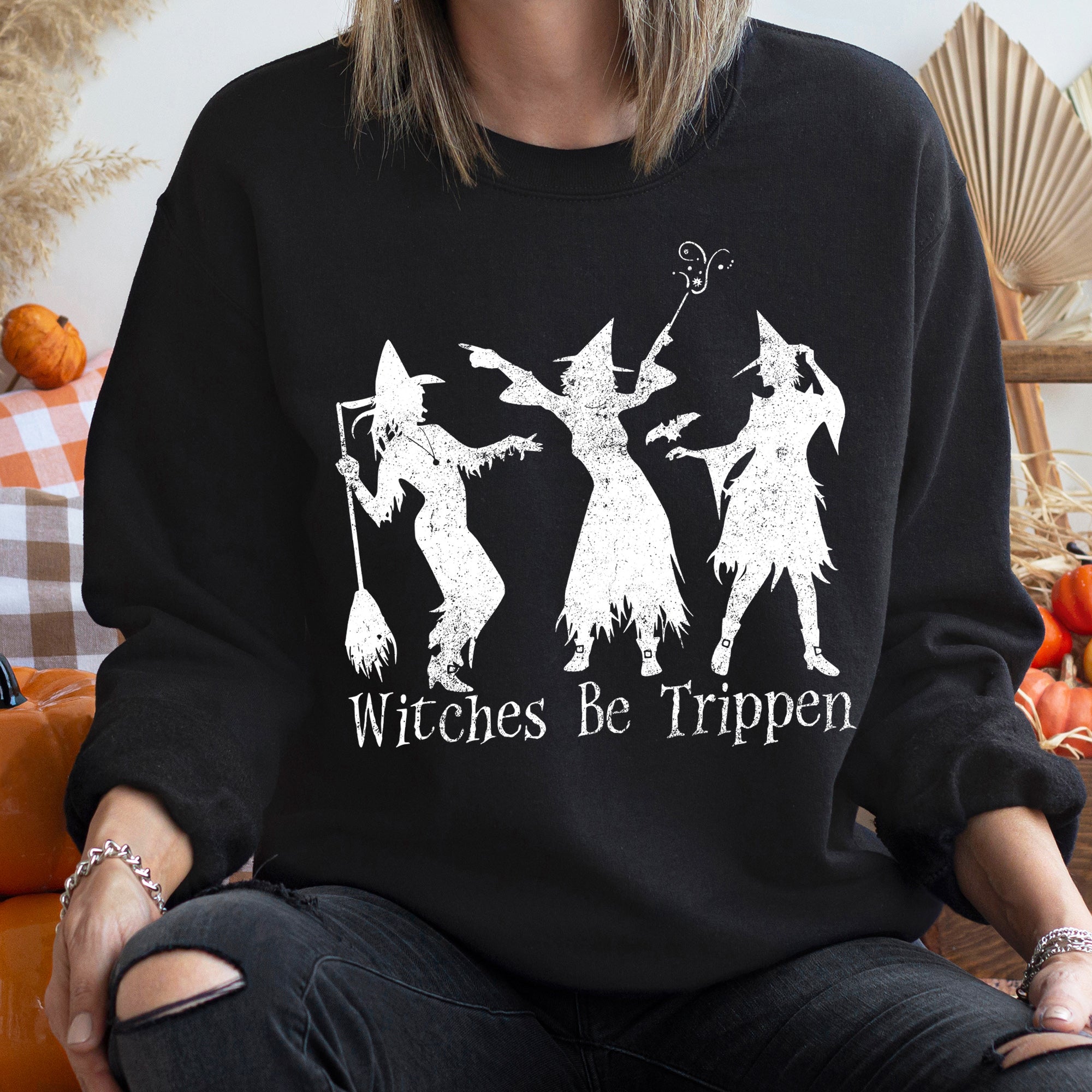 Witches Be Trippen Vintage Halloween Sweatshirt