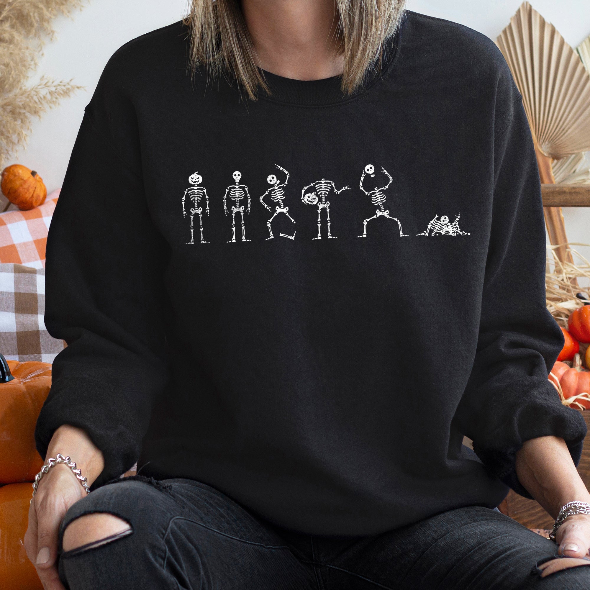 Skeleton Dance Vintage Halloween Sweatshirt