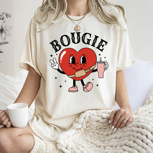 Bougie Heart, Boujee, Comfort Colors Tshirt, Valentine's Day