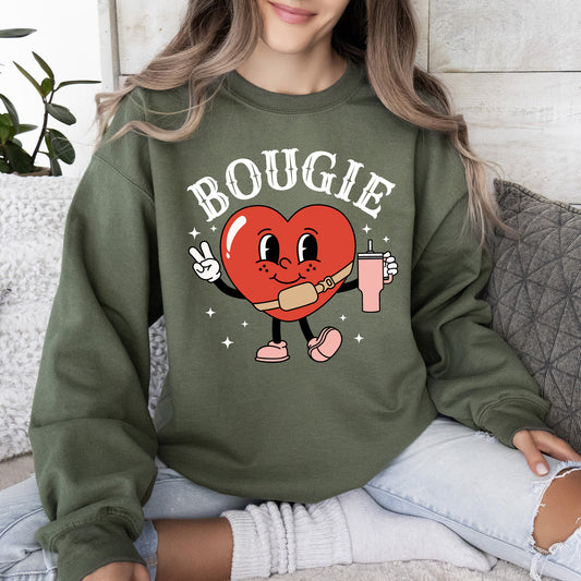 Bougie Heart, Boujee, Sweatshirt, Valentine's Day