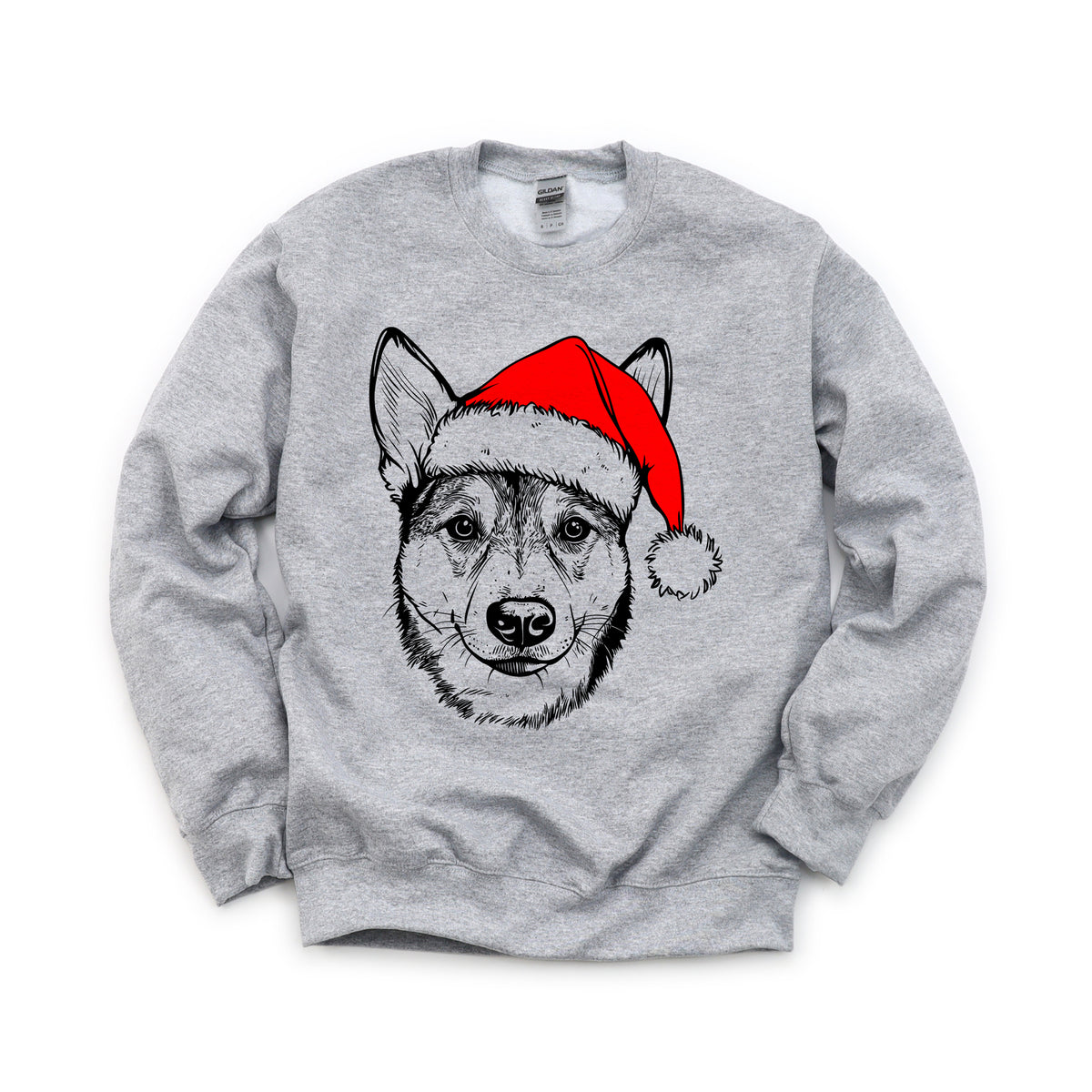 Australian Cattle Dog Christmas dog sweatshirt — adult and youth Sport Grey