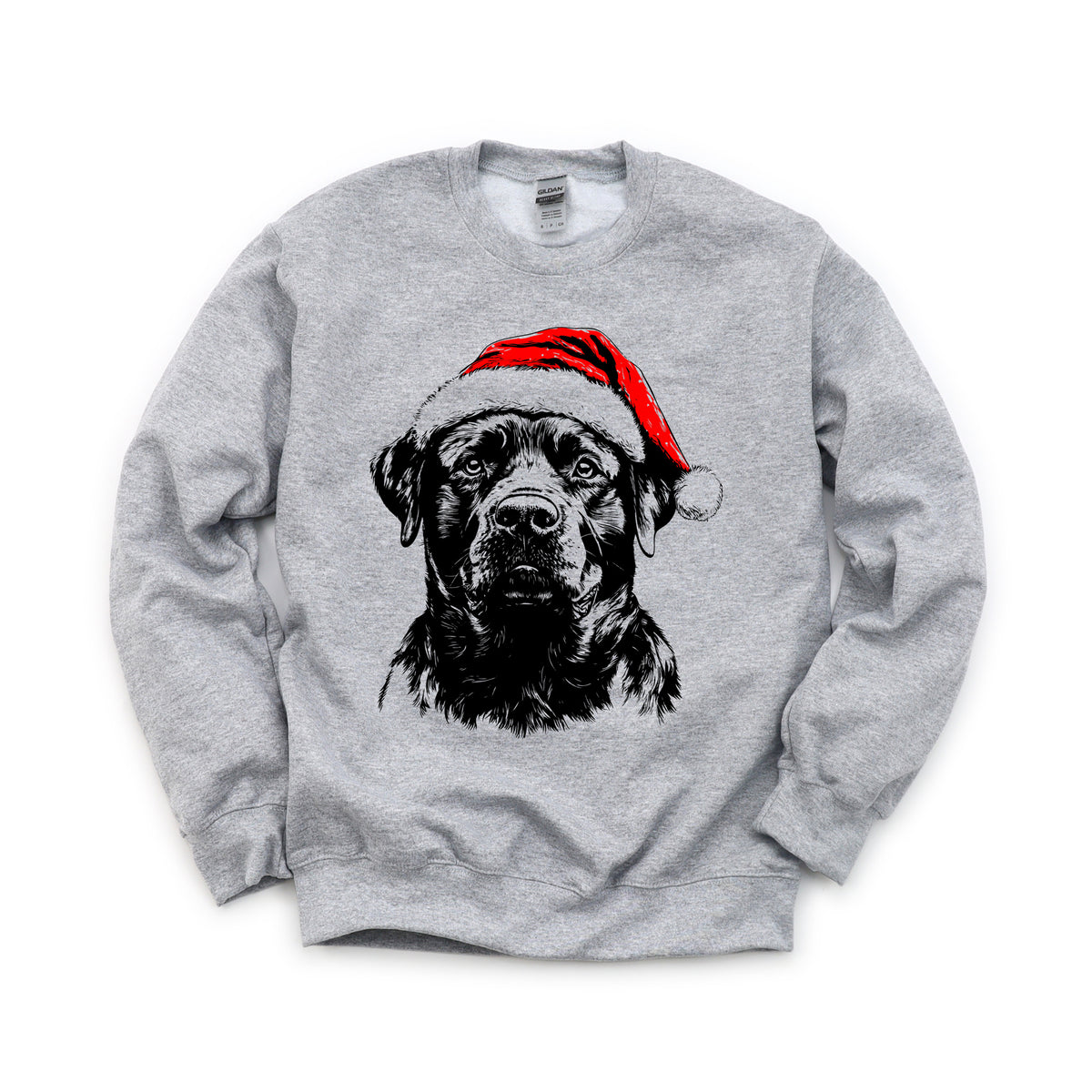 Rottweiler Christmas dog sweatshirt — adult and youth Sport Grey