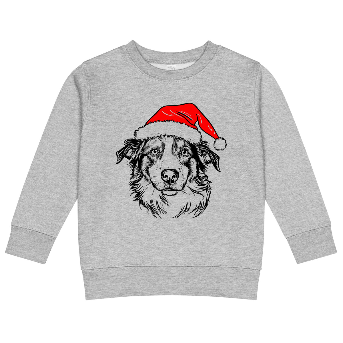 Australian Shepherd Christmas dog sweatshirt — toddler and kids Heather