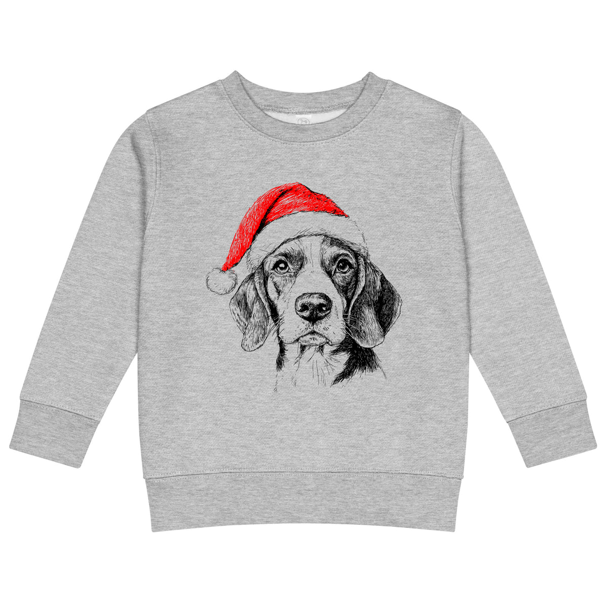 Beagle Christmas dog sweatshirt — toddler and kids Heather