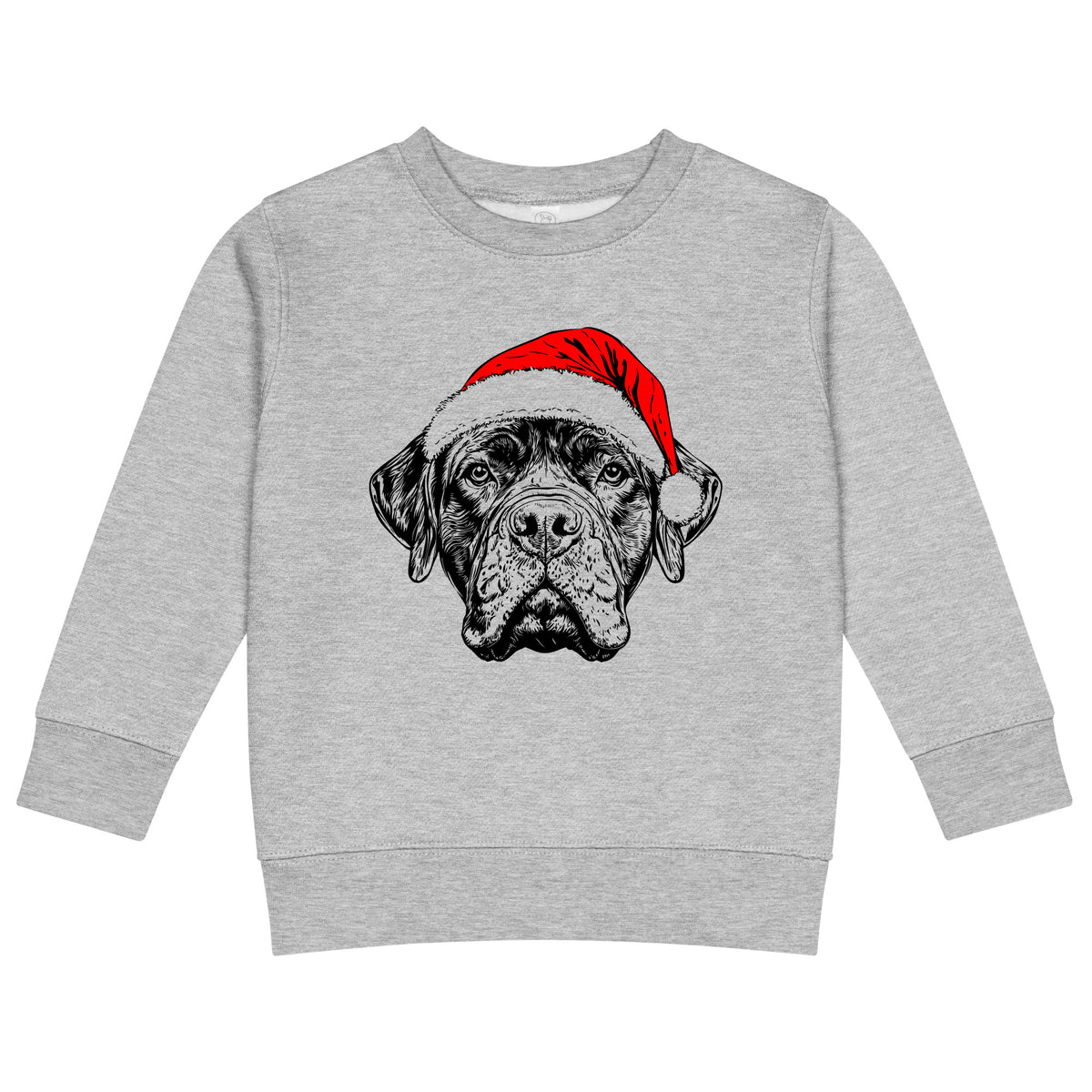 Bullmastiff Christmas dog sweatshirt — toddler and kids Heather