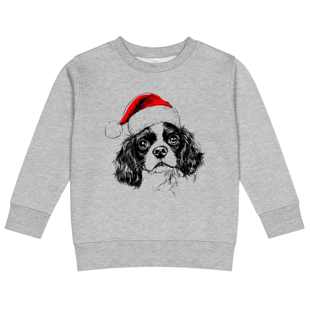 Cavalier King Charles Spaniel Christmas dog sweatshirt — toddler and kids Heather