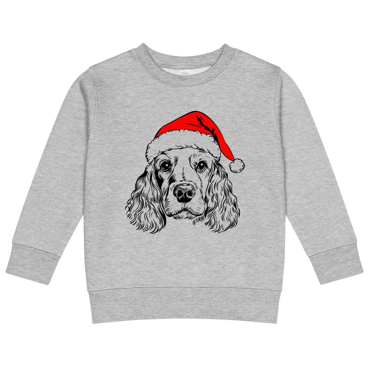 Cocker Spaniel Christmas dog sweatshirt — toddler and kids Heather