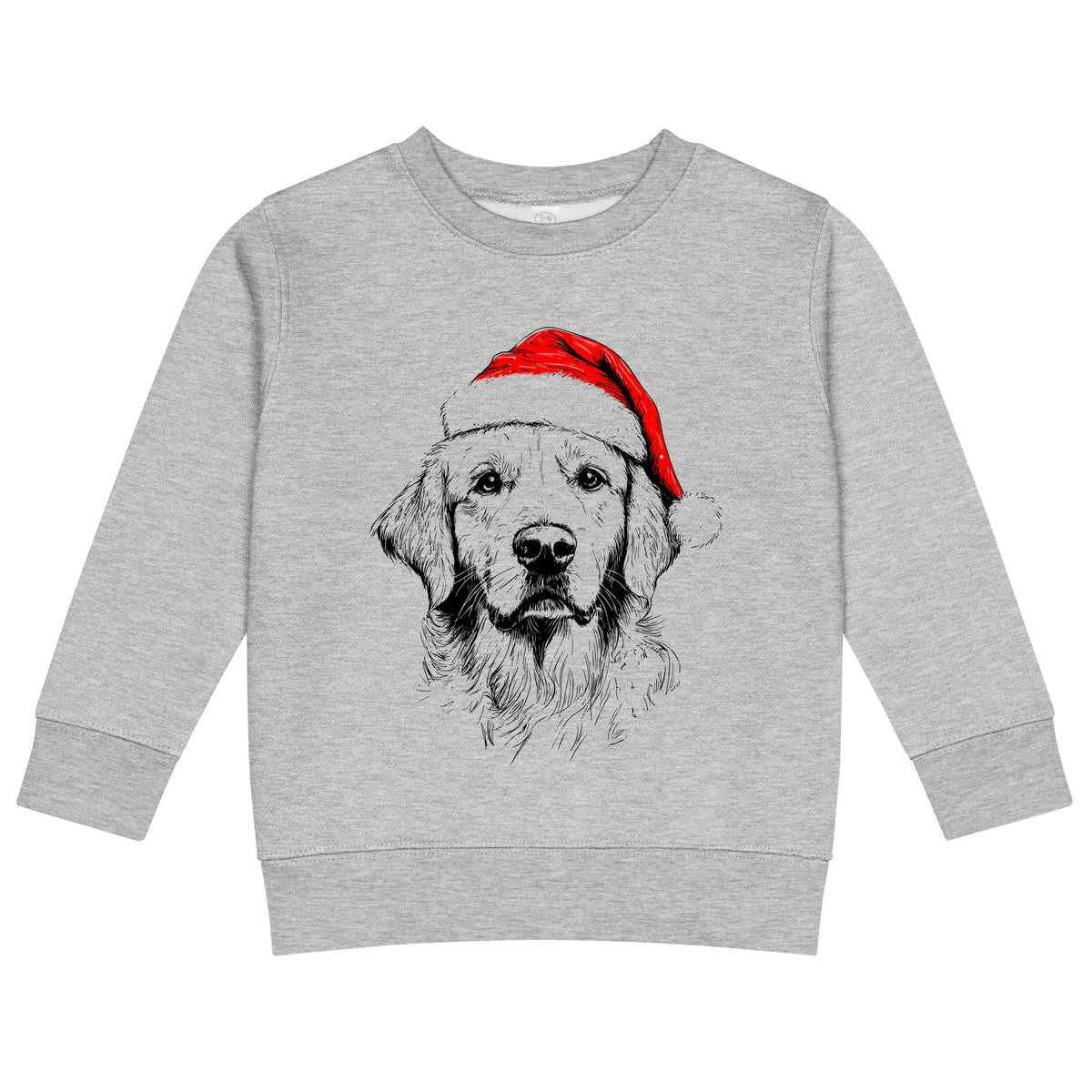 Golden Retriever Christmas dog sweatshirt — toddler and kids Heather
