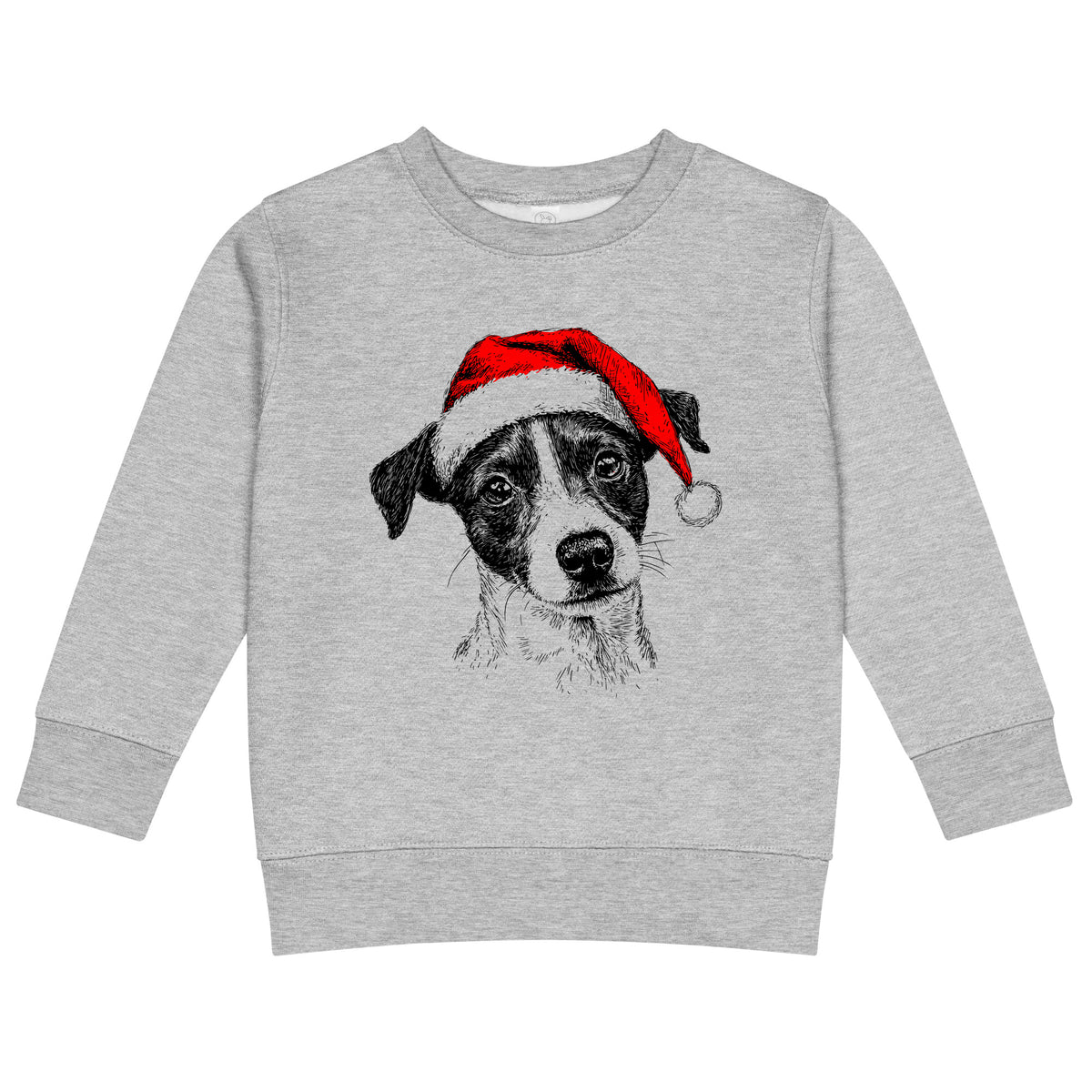 Jack Russell Christmas dog sweatshirt — toddler and kids Heather