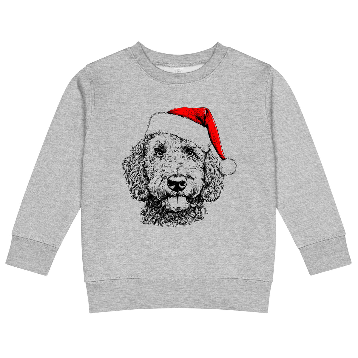 Labradoodle Christmas dog sweatshirt — toddler and kids Heather
