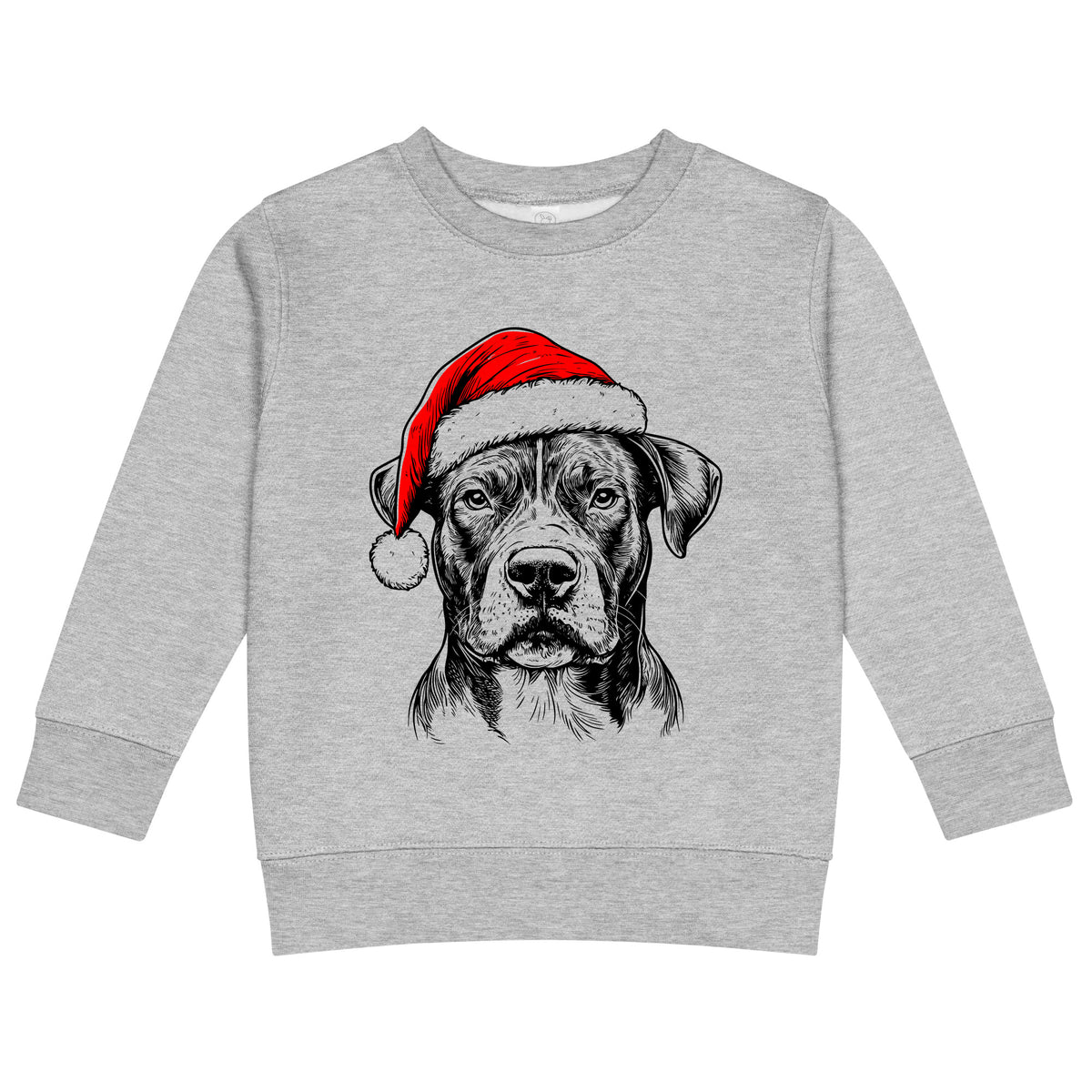 Pitbull Christmas dog sweatshirt — toddler and kids Heather