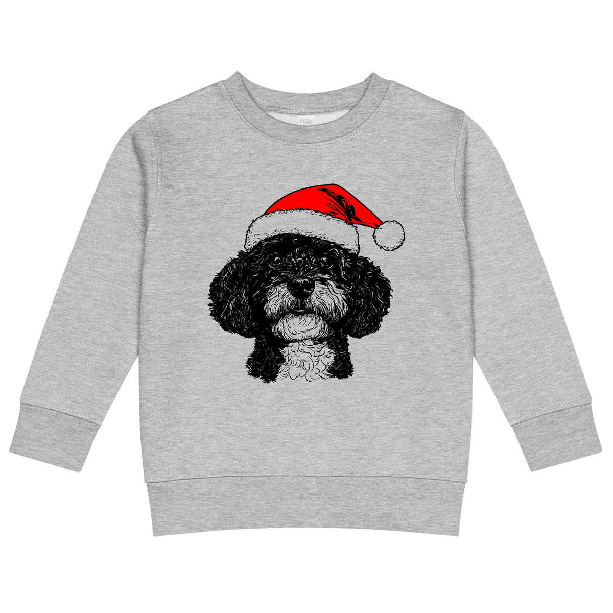 Portuguese Water Dog Christmas dog sweatshirt — toddler and kids Heather