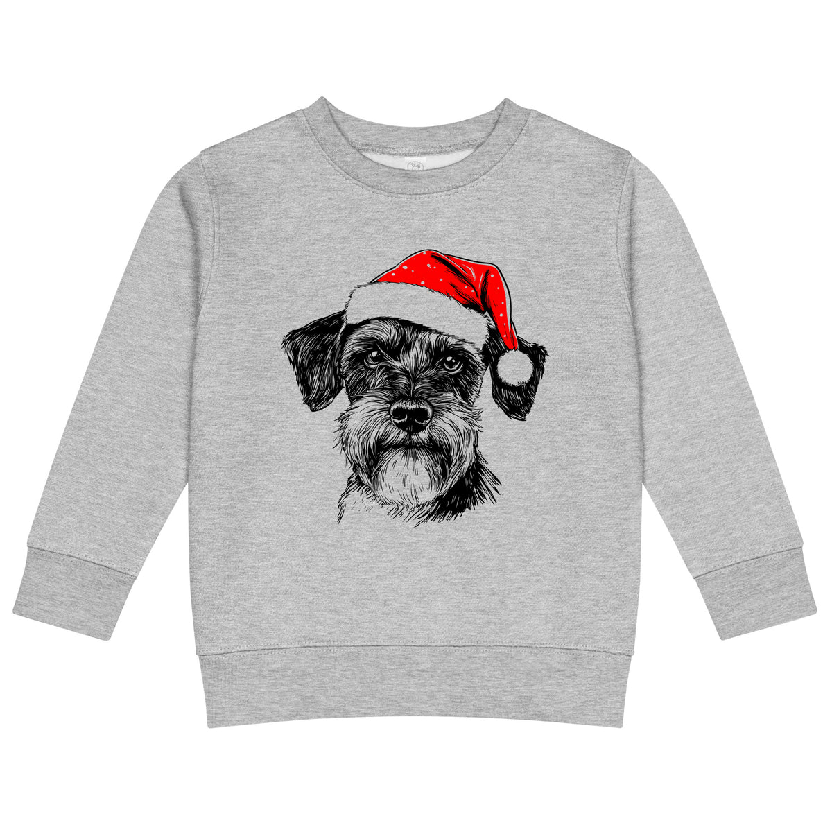 Schnauzer Christmas dog sweatshirt — toddler and kids Heather