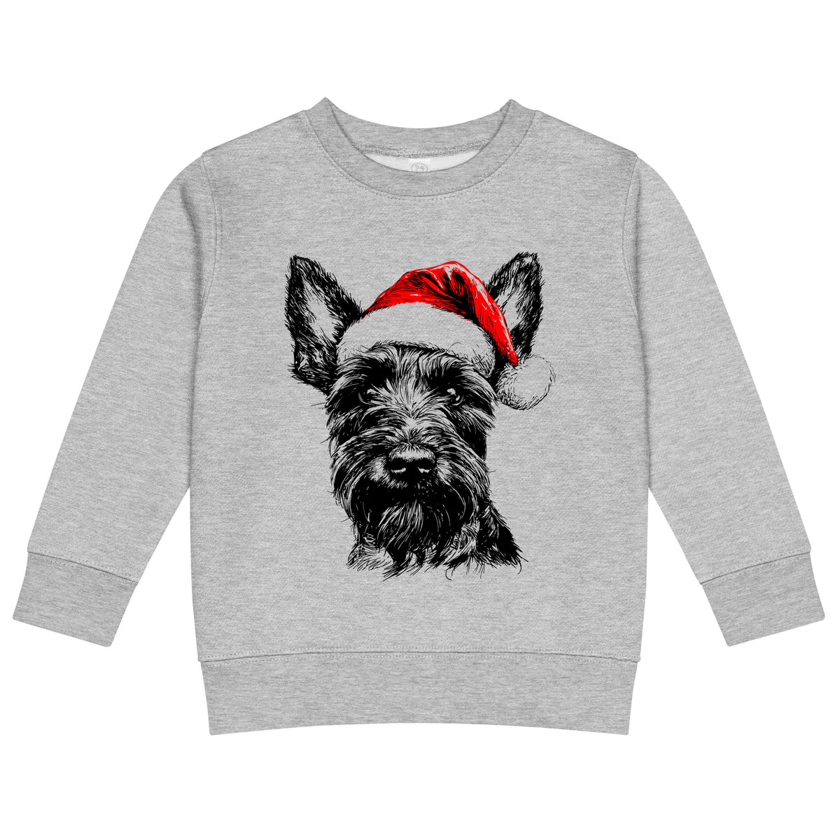 Scottish Terrier Christmas dog sweatshirt — toddler and kids Heather