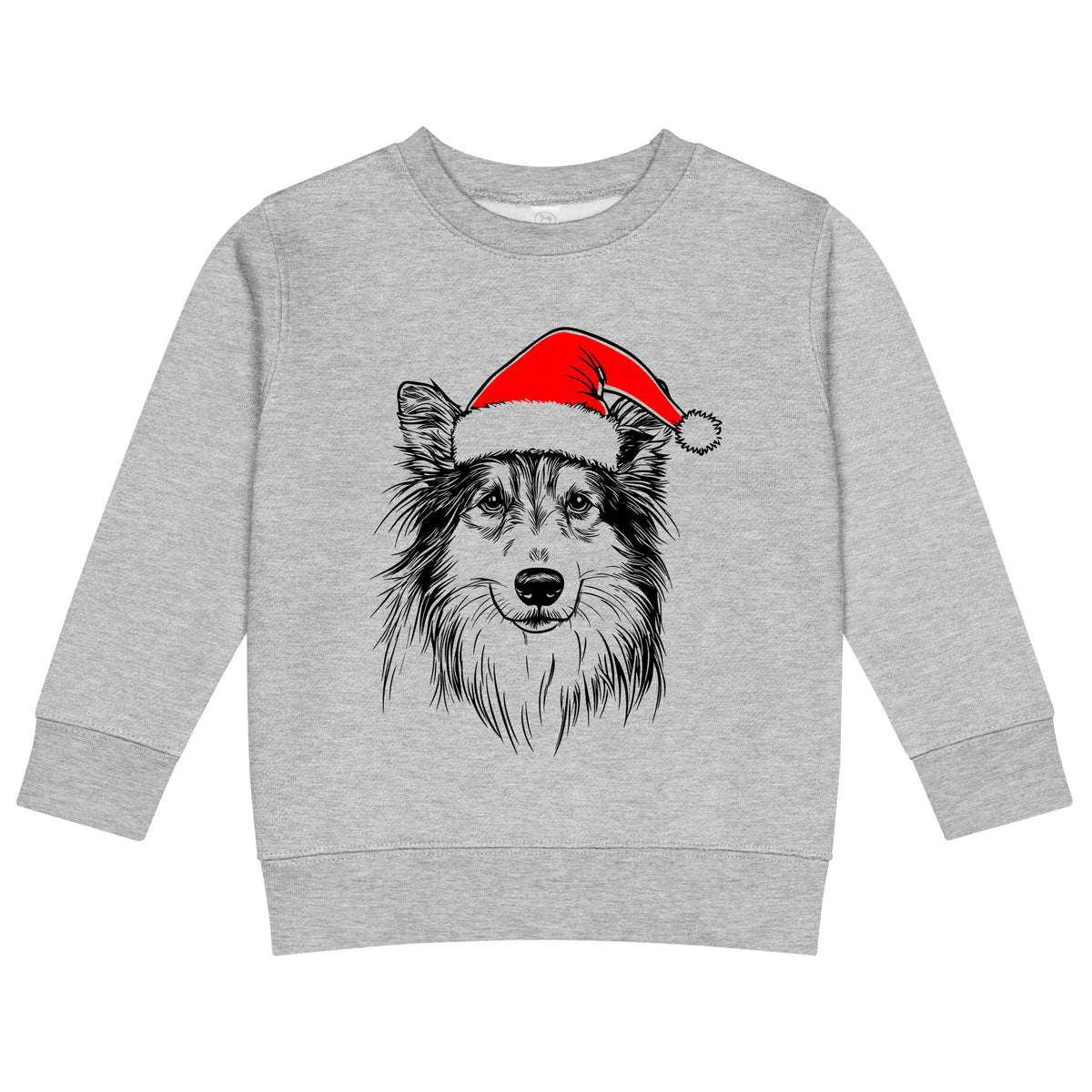 Shetland Sheepdog Christmas dog sweatshirt — toddler and kids Heather
