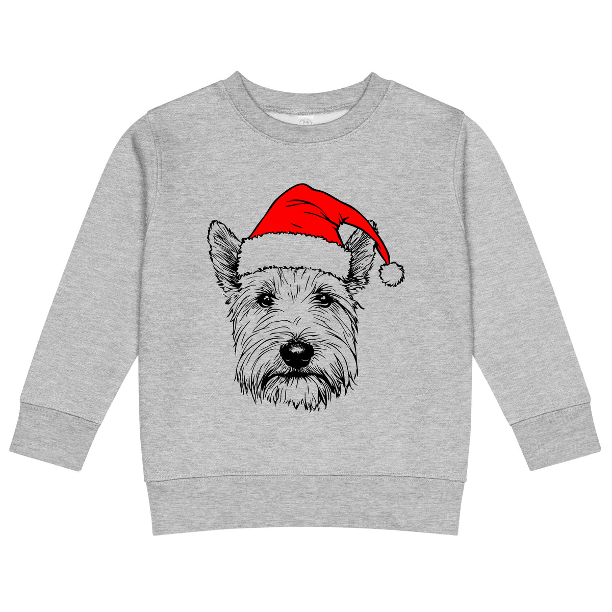 West Highland White Terrier Christmas dog sweatshirt — toddler and kids Heather