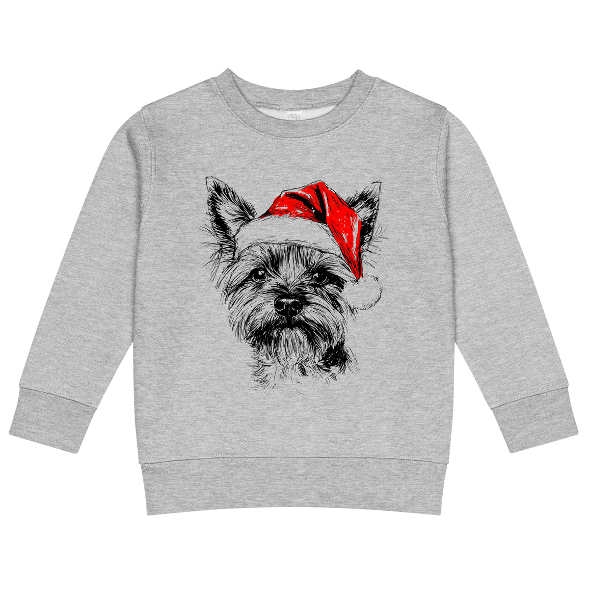 Yorkshire Terrier Christmas dog sweatshirt — toddler and kids Heather