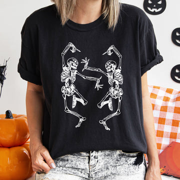 Dancing Skeletons Retro Halloween T-shirt