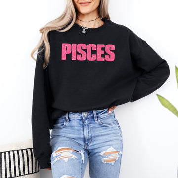 Glitter Horoscope, Zodiac, Astrology, Celestial, Shimmering, Iridescent Sweatshirt