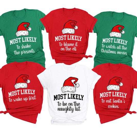 Most Likely To Christmas Family Tees - 40 Designs!
