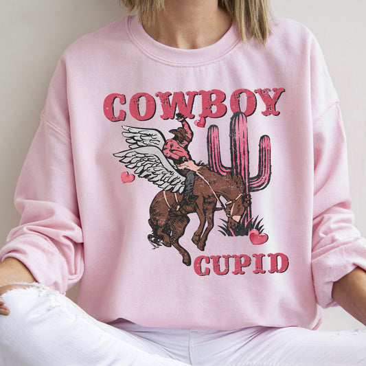 Cowboy Cupid, Horse, Western, Country, Sweatshirt, Valentine's Day