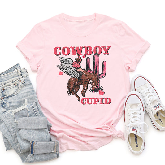 Cowboy Cupid, Horse, Western, Country, Super Soft Tshirt, Valentine's Day