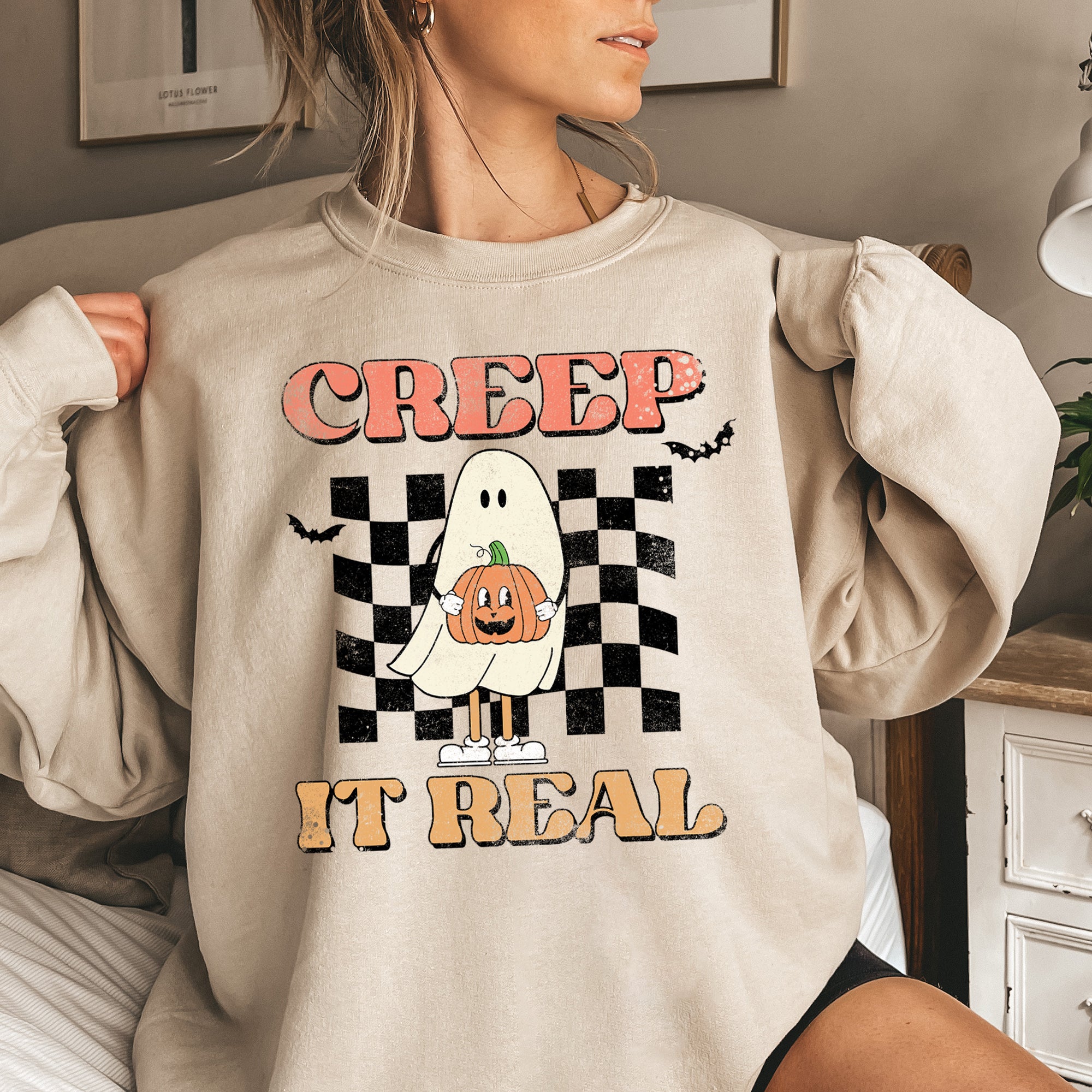 Creep It Real Vintage Halloween Sweatshirt