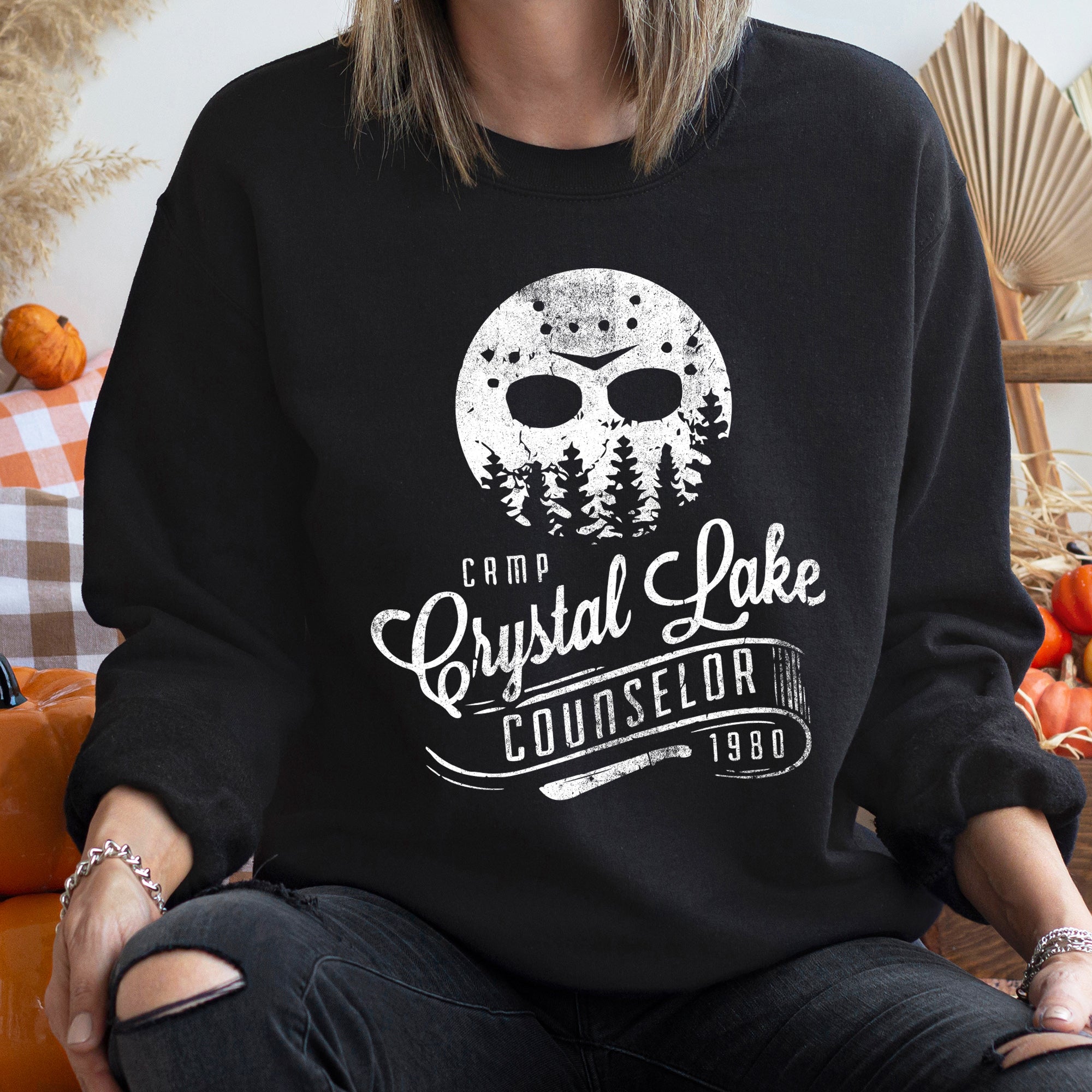 Crystal Lake Vintage Halloween Sweatshirt