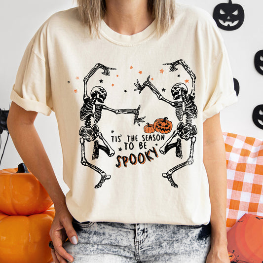 Dancing Skeletons Vintage Halloween Comfort Colors Tshirt