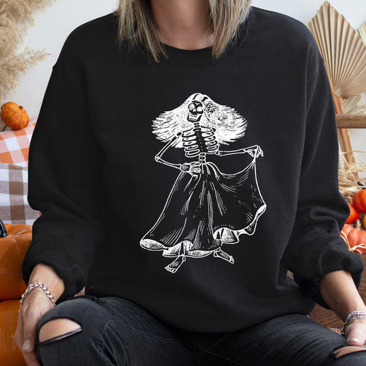 Day Of The Dead Vintage Lady Halloween Sweatshirt