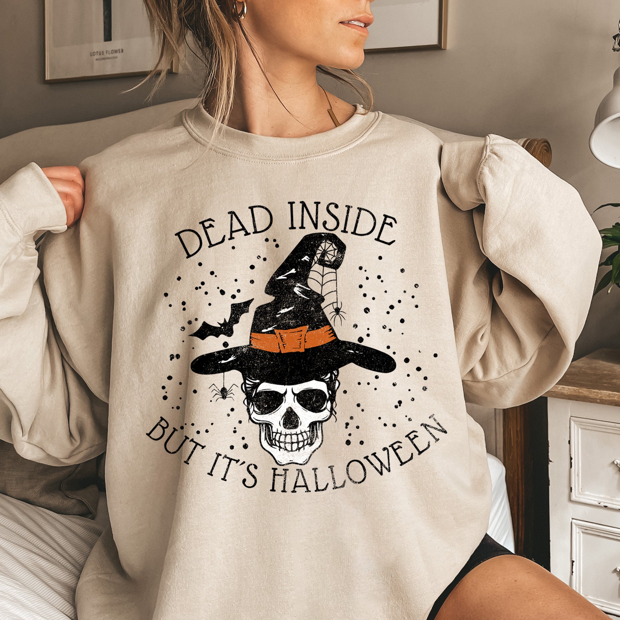 Dead Inside Witch Halloween Sweatshirt