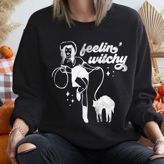 Feeling Witchy Vintage Halloween Sweatshirt