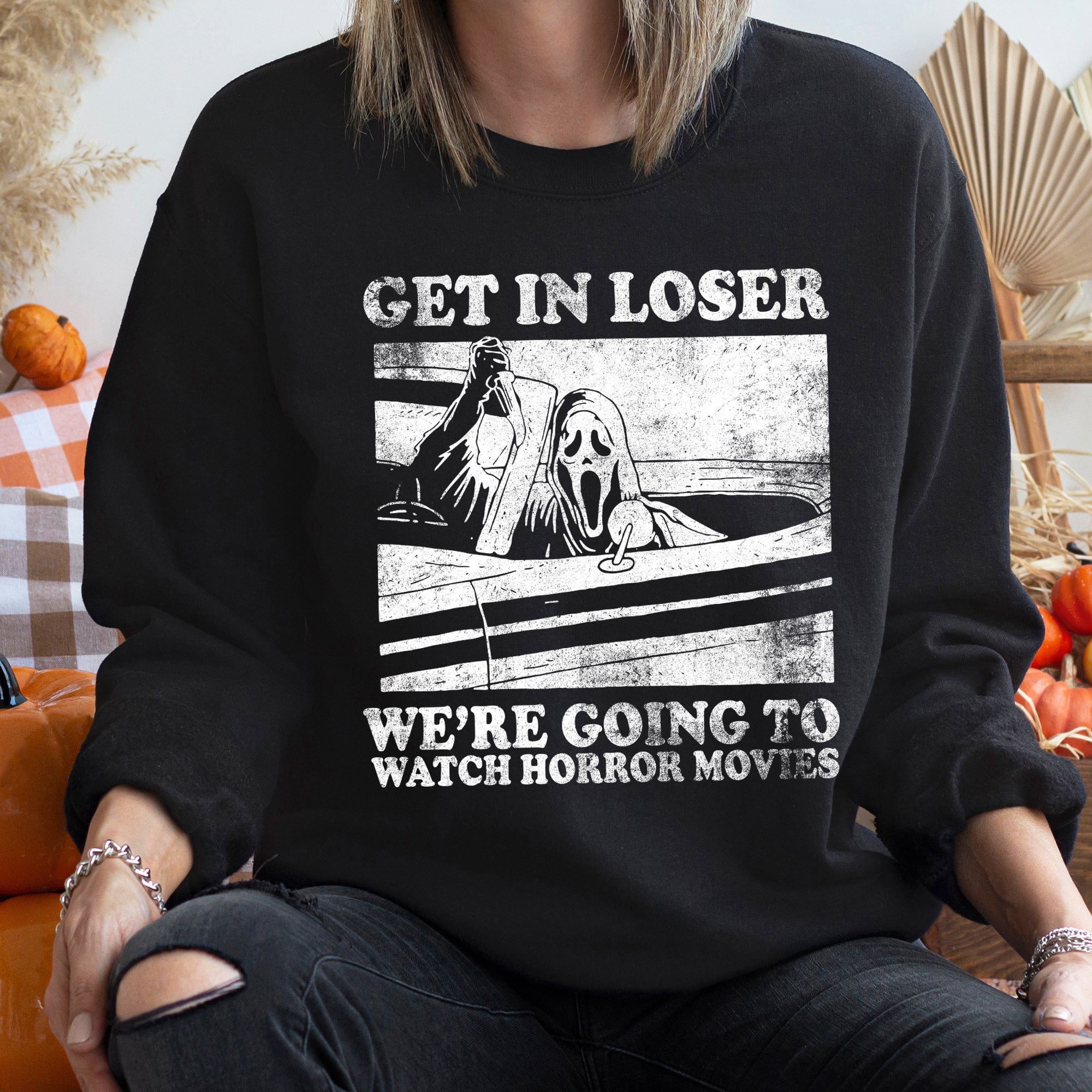 Get In Loser Vintage Halloween Sweatshirt