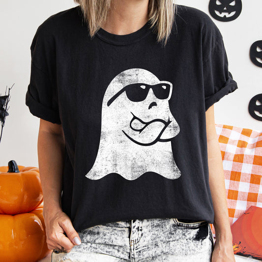 Ghost Arms Crossed Retro Halloween Comfort Colors Tshirt