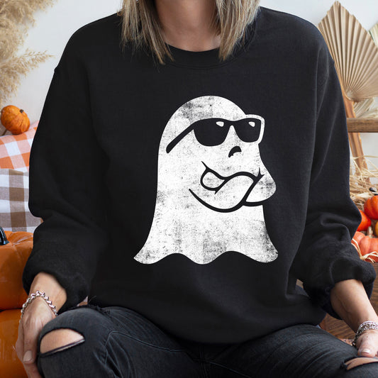 Ghost Arms Crossed Vintage Halloween Sweatshirt