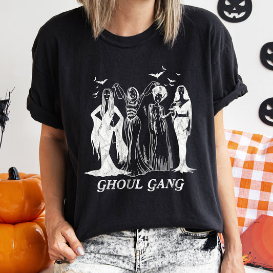 Ghoul Gang Retro Halloween Comfort Colors Tshirt