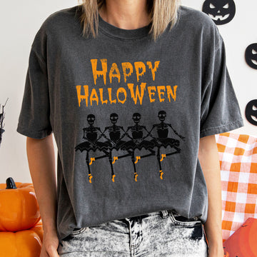 Happy Halloween Ballerinas Retro Halloween T-shirt