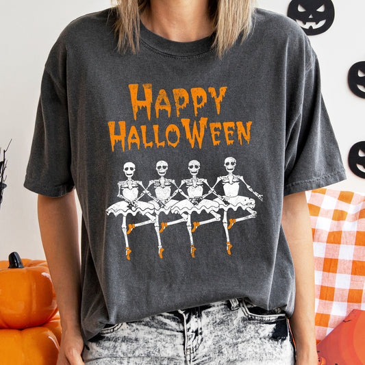 Happy Halloween Ballerinas Vintage Halloween Comfort Colors Tshirt