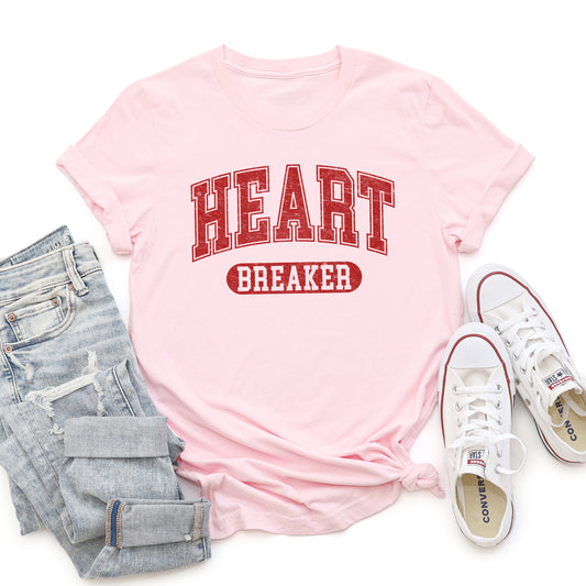 Heart Breaker, Collegiate, Love, Super Soft Tshirt, Valentine's Day