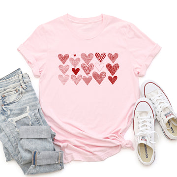 Heart Doodles, Super Soft Tshirt, Valentine's Day
