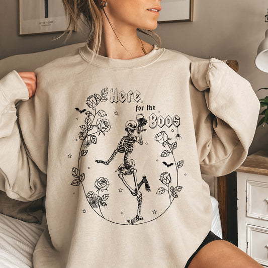 Here For The Boos Halloween Sweatshirt