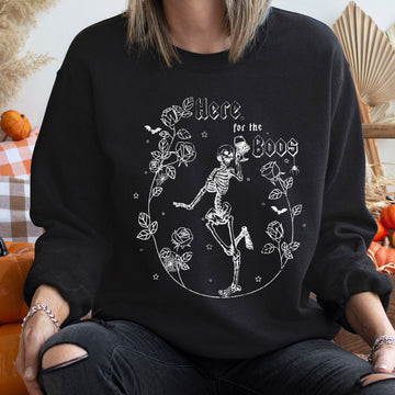 Here For The Boos Vintage Halloween Sweatshirt