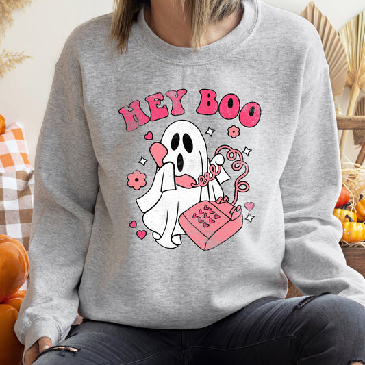 Hey Boo Vintage Halloween Sweatshirt